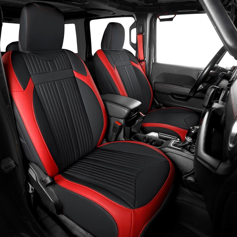 Jeep Wrangler Seat Covers Custom Fit for 2018-2024 Models - Waterproof & Durable Car Seat Protectors for Off-Road Adventures & Daily Commute