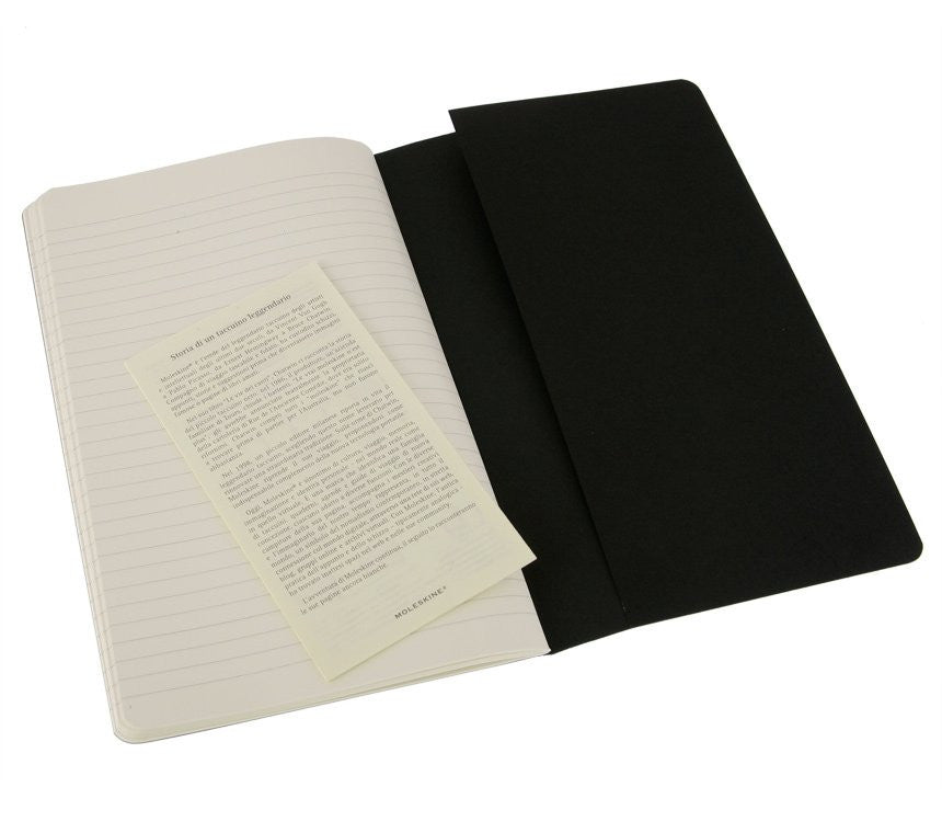 Premium Moleskine Ruled Cahier Journal Set - 3 Pack with Durable Cardboard Cover for Note Taking, Sketching & Daily Planning | Perfect for Students, Artists & Professionals