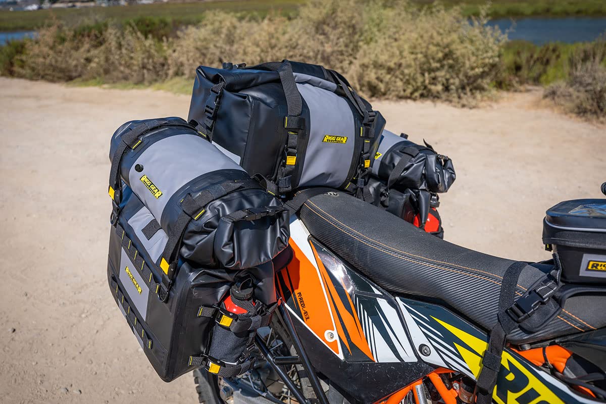 Nelson Rigg Hurricane 40L Waterproof Dry Duffle Bag - Black/Gray - Perfect for Motorcycle Travel, Camping & Outdoor Adventures