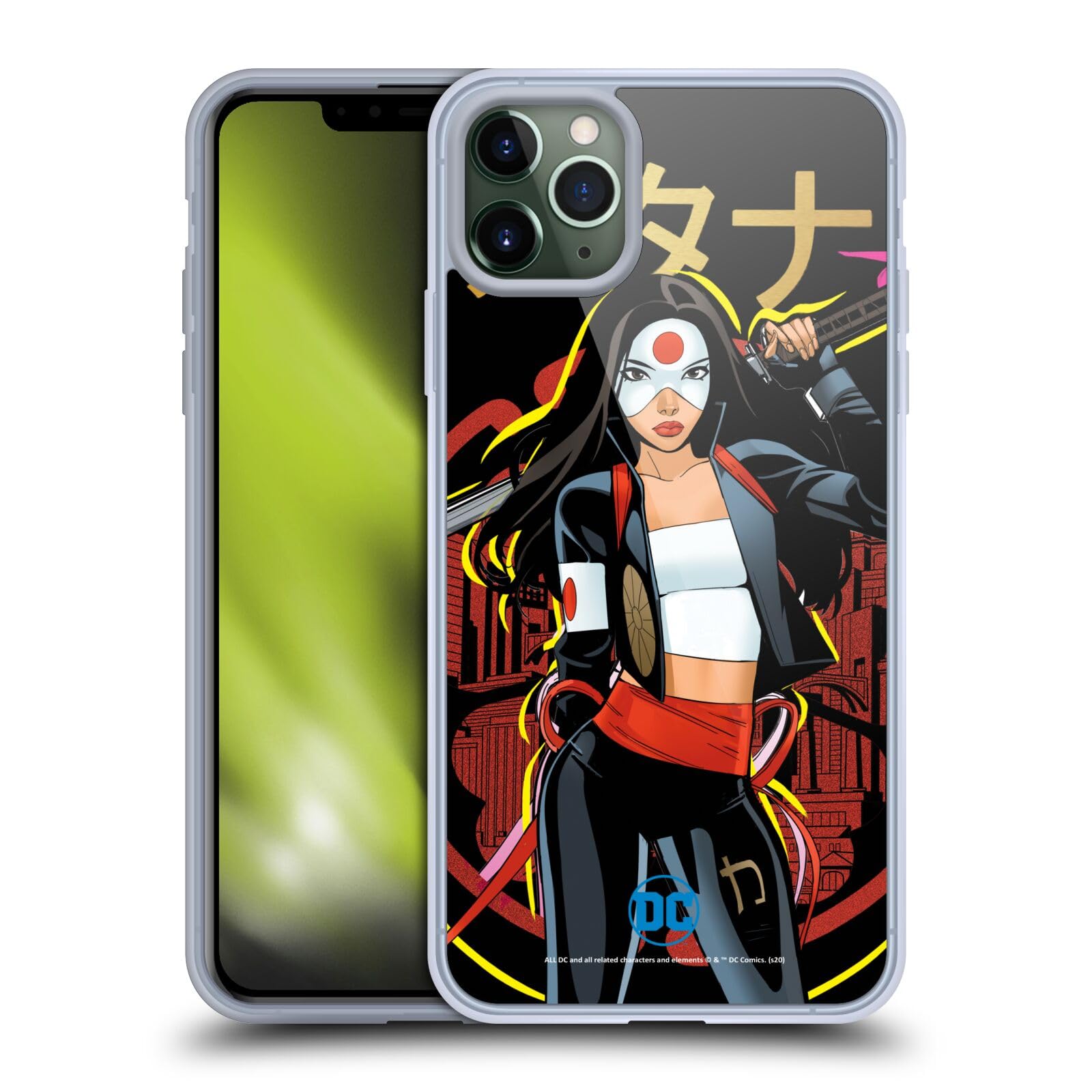 Officially Licensed DC Women Core Katana Soft Gel Case for Apple iPhone 11 Pro Max - Durable Protection with Stylish Superhero Design - Perfect for Daily Use, Work & Travel