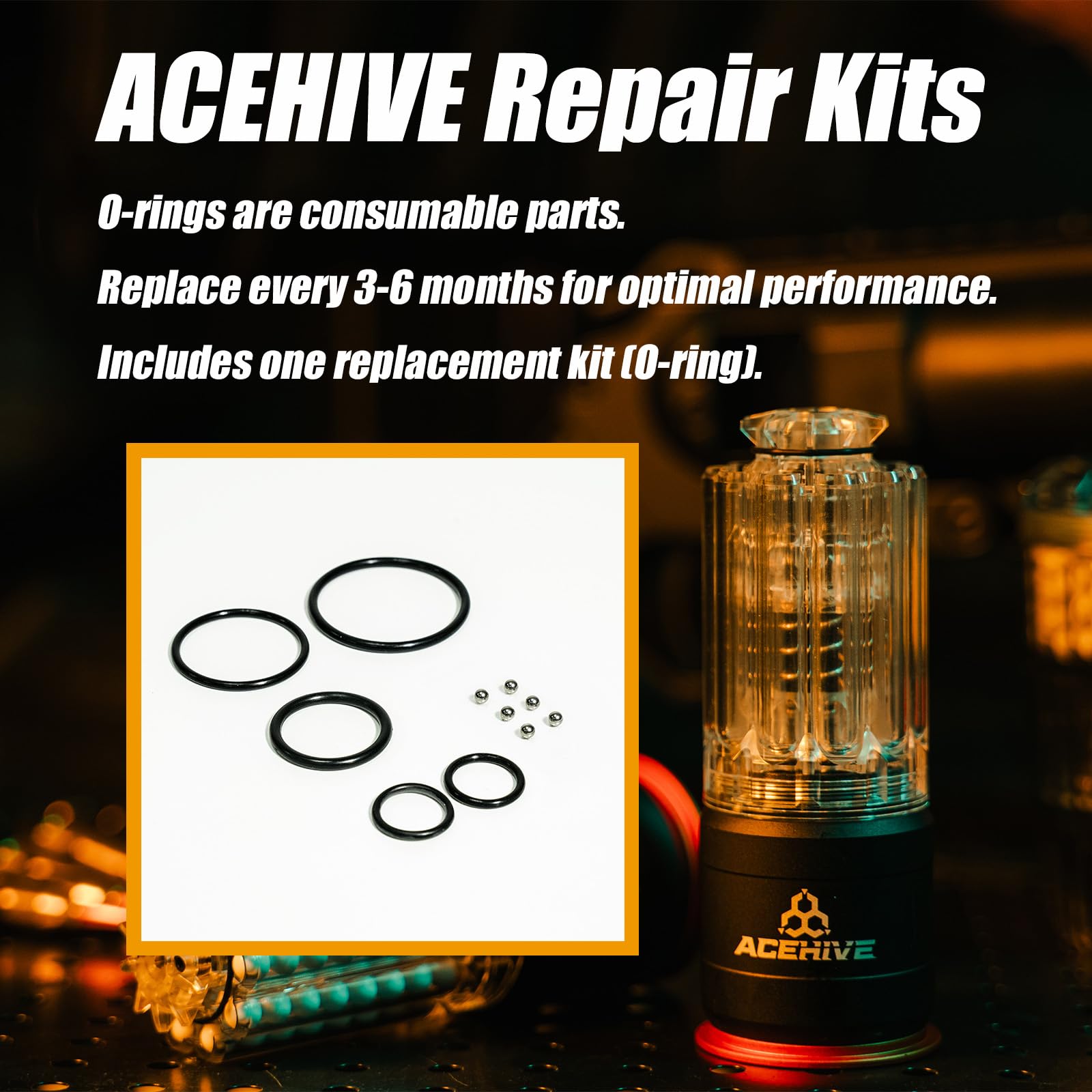 ACETECH 40mm Airsoft Grenade AceHive Set - High Capacity BB Launcher for Fast Reload - Perfect for Milsim, CQB & Outdoor Airsoft Battles