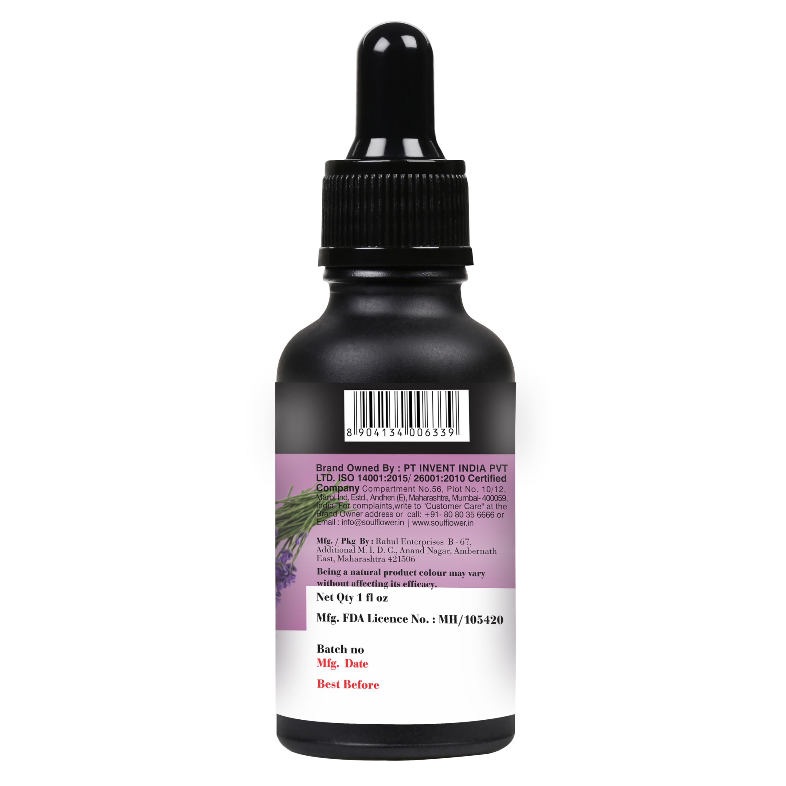 Soulflower 100% Pure Organic Lavender Essential Oil - Natural Aromatherapy for Hair, Skin & Body Care - Premium Quality, Ecocert Cosmos Certified (1 fl oz) - Perfect for Diffusers, Massage & Relaxation Therapy