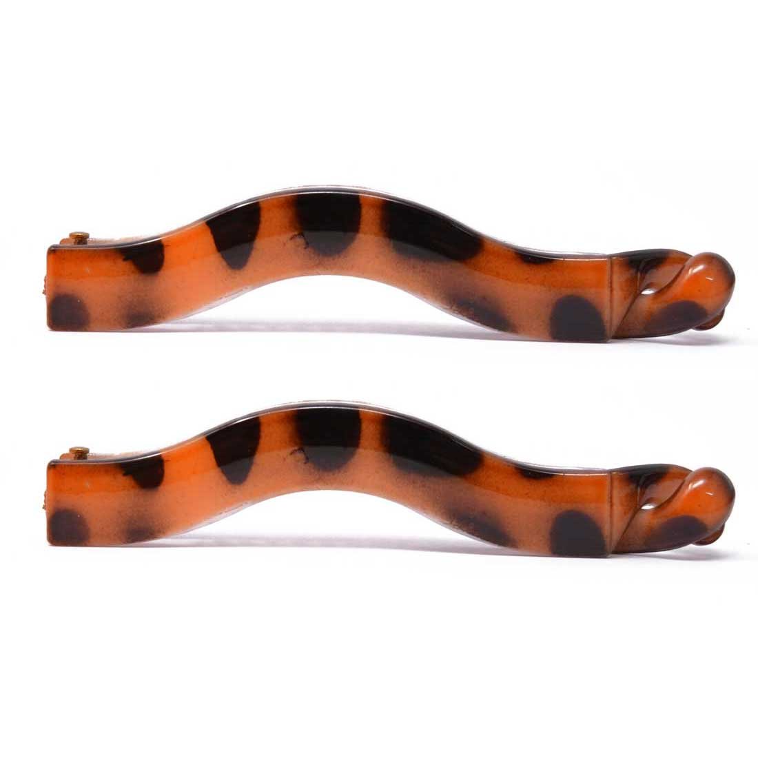 Tiger Print Orange Banana Hair Clips for Women & Girls - 2 Pack for School & Party