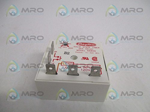 DAYTON 6A859 Solid State Timer 15-300 Seconds - New in Box | Industrial Automation & Equipment Control Timer for HVAC, Machinery & Process Timing