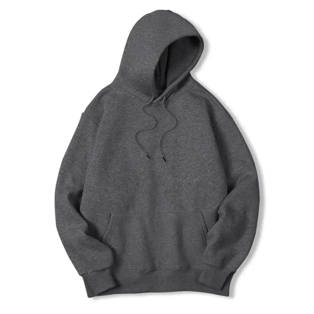 Men's Solid Color Casual Hoodies - Comfortable Pullover Sweatshirt for Everyday Wear, Gym, and Outdoor Activities