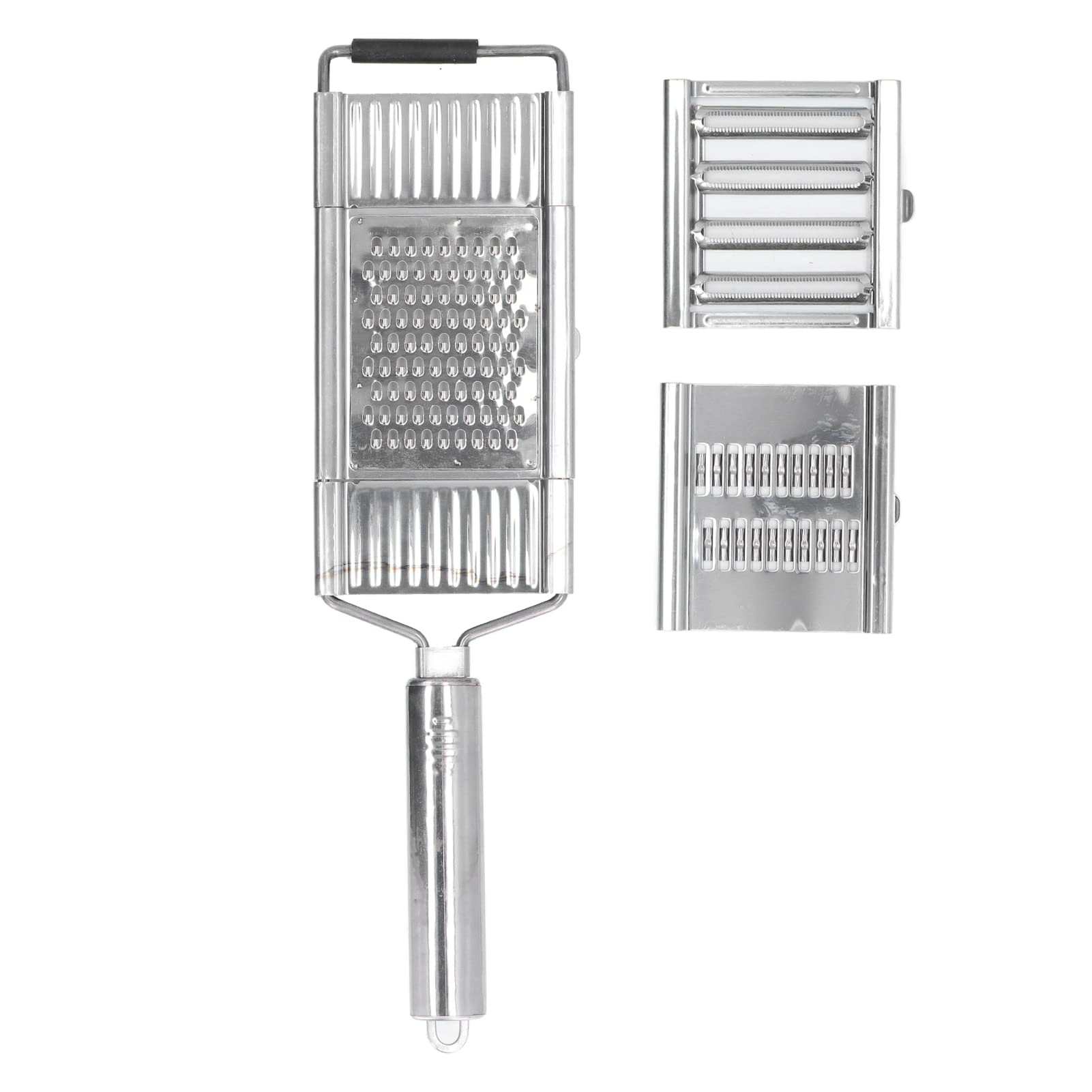 3-in-1 Multi-Purpose Stainless Steel Cheese Grater - Kitchen Tool for Grating Cheese, Peeling Fruits & Slicing Vegetables | Perfect for Pizza, Salads & Meal Prep