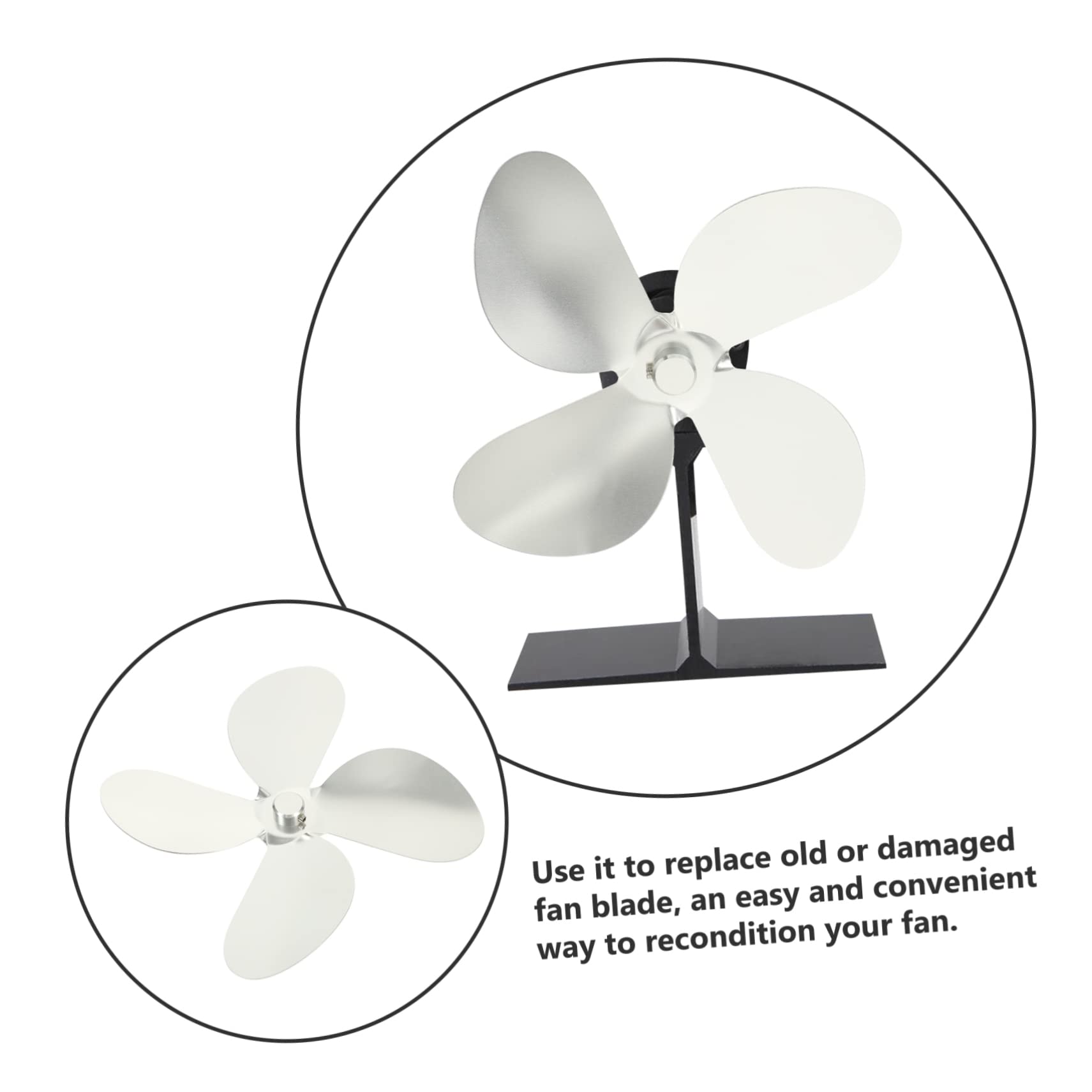 Garneck 3-Piece Fireplace Fan Set - Efficient Heat Powered Stove Fan for Home, Aluminum Alloy Blades - Perfect for Fireplace, Wood Stove & Home Heating (Living Room, Bedroom, Cabin)