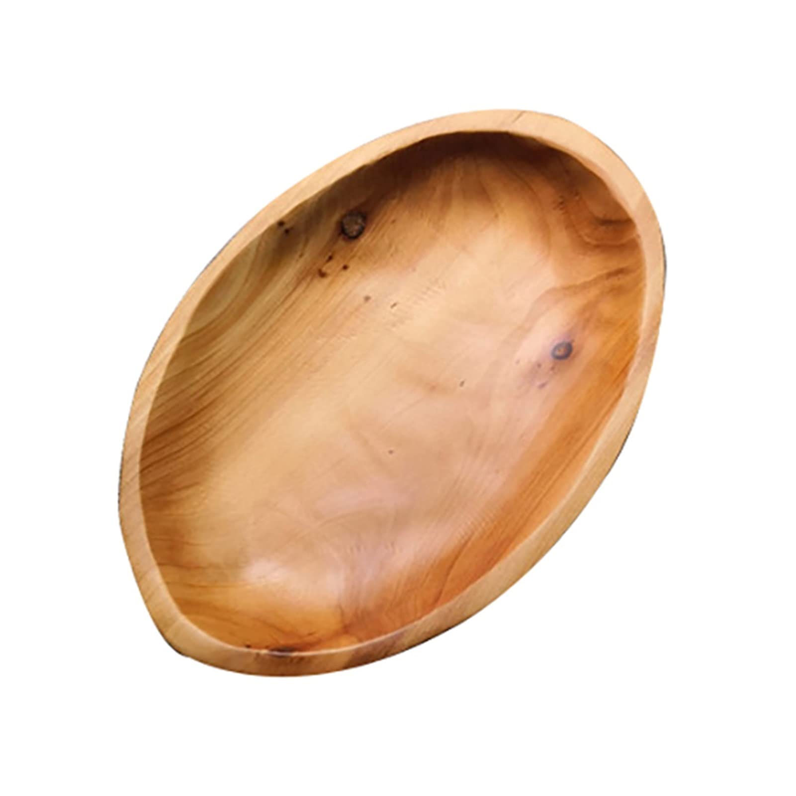 Wooden Serving Tray - Oval Fruit & Snack Platter for Hotels, Restaurants & Home Use - 22x14x3cm Food Storage Tray - Perfect for Entertaining, Breakfast in Bed & Party Snack Display