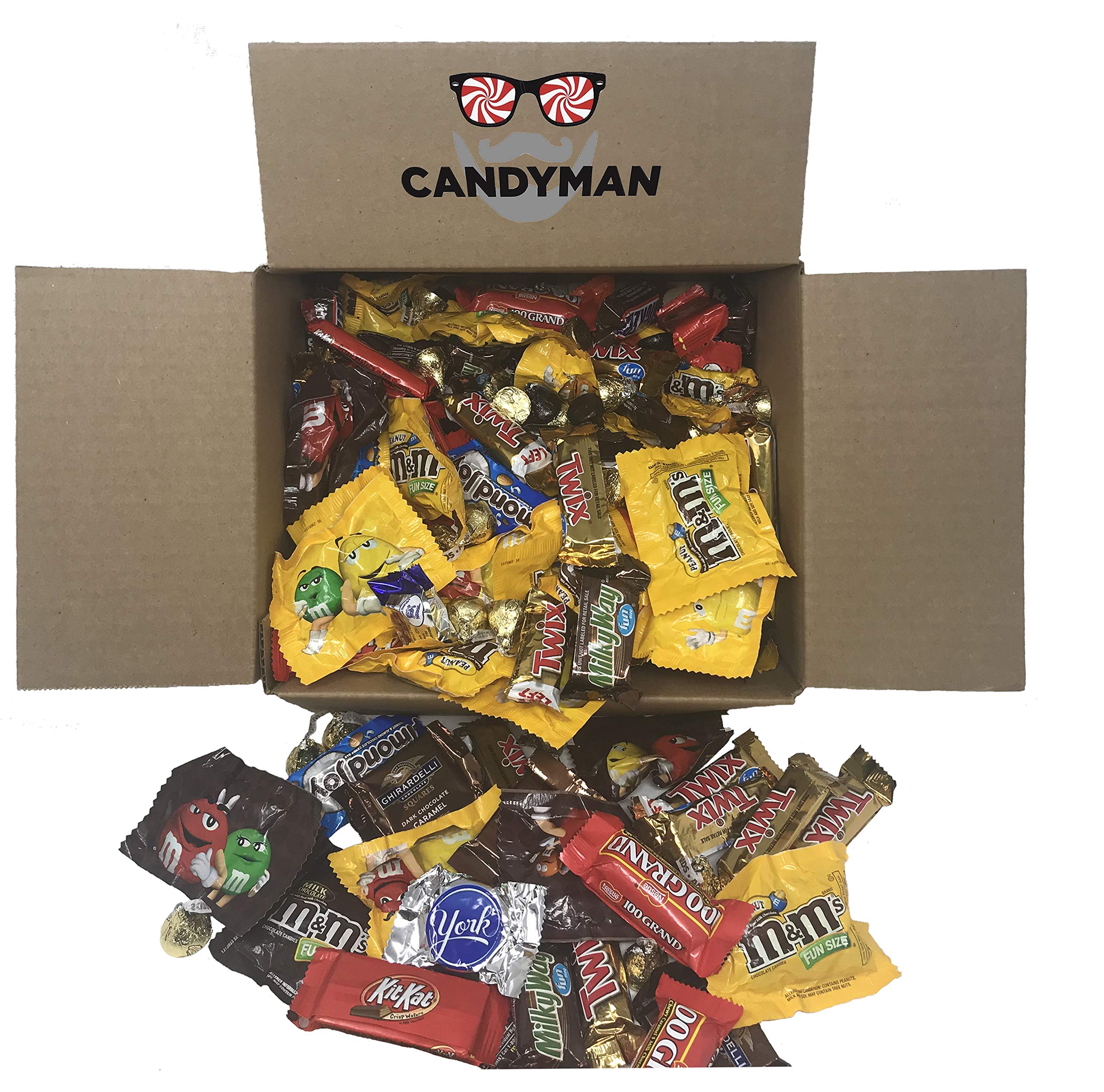 **5.6 LB Bulk Chocolate Candy Variety Pack - Peanut M&M's, Snickers, Milky Way, Twix Assortment - Perfect for Parties, Halloween, Christmas & Office Events**