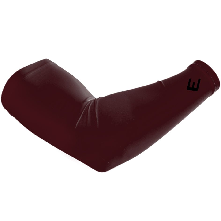 Maroon Arm Sleeves for Sports & Outdoor Activities - UV Protection & Compression Support for Basketball, Running, Cycling & Workouts