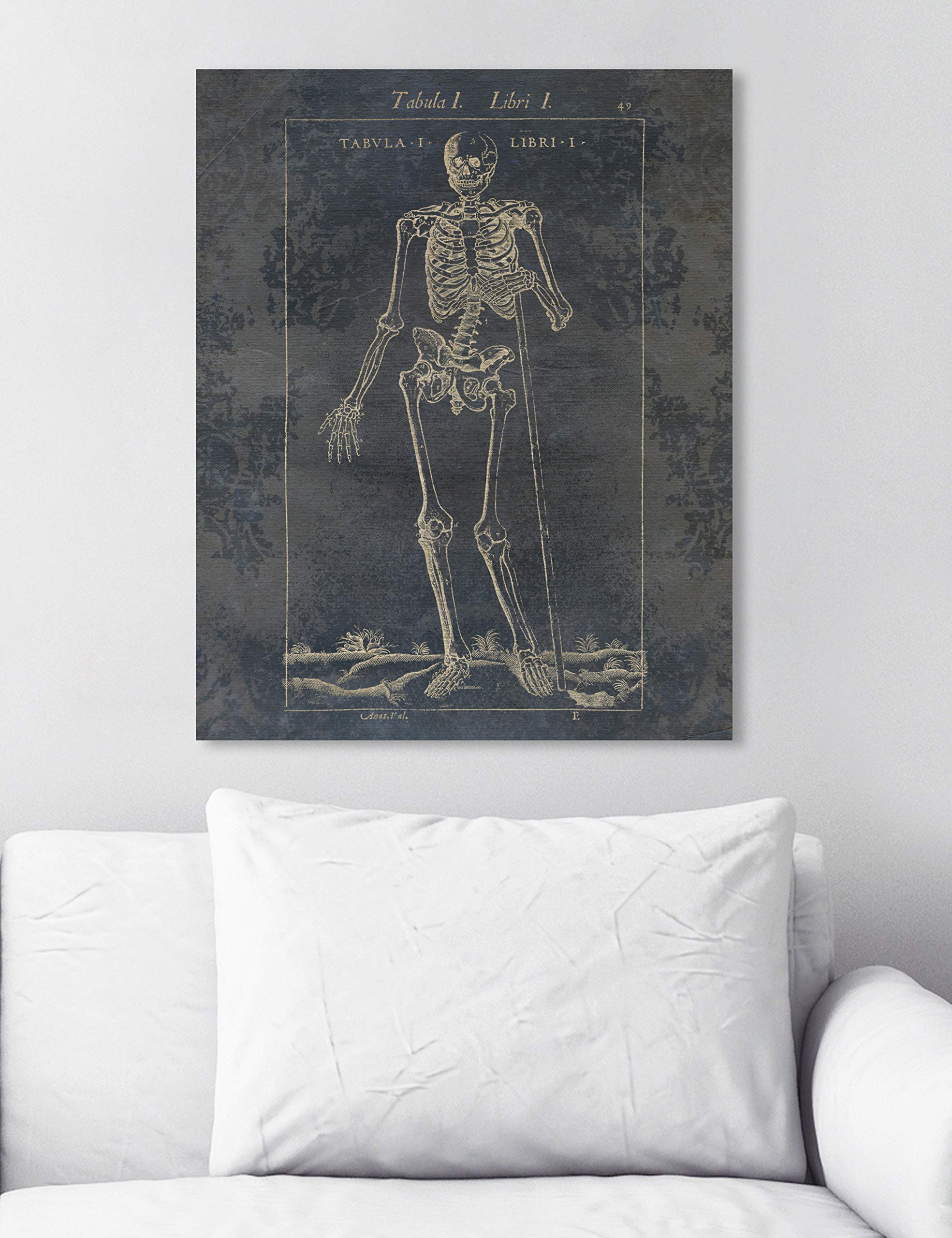 Oliver Gal Artist Co. 'La Muerte' Spiritual Wall Art Canvas Print - 20x24 Inches Brown & Blue Inspirational Home Decor | Perfect for Living Room, Bedroom & Office Wall Decor