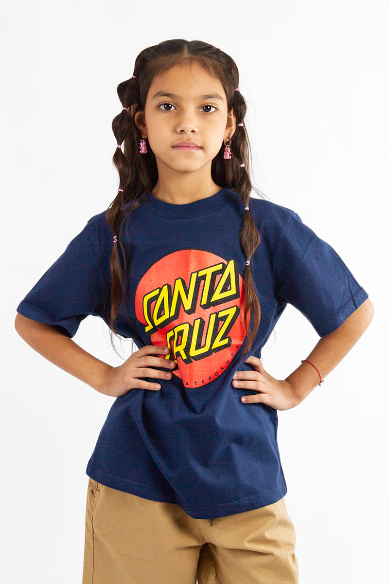 Santa Cruz Kids T-Shirt - MC Regular Print M8 Blue - Comfortable Cotton Tee for Boys & Girls - Perfect for Casual Wear, School & Playtime