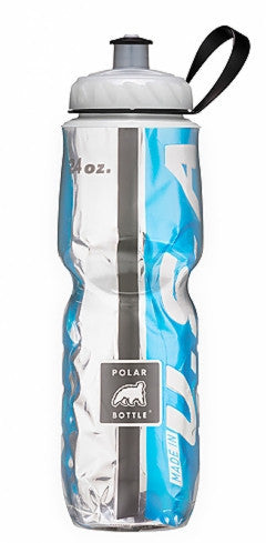 Polar Bottle Team Sport 24oz (710mL) Insulated Water Bottle - BPA Free, Leak Proof, Durable for Cycling, Running, Gym & Outdoor Activities