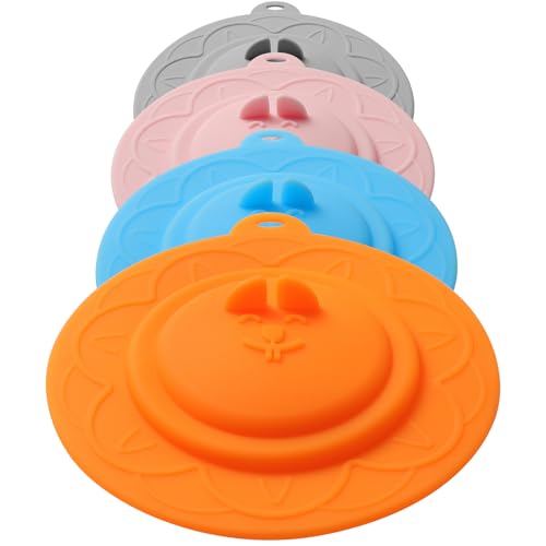 4 Count cat face Lids