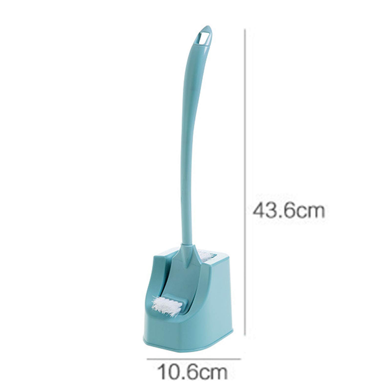 Long Handle Double-Sided Toilet Brush with Holder Set - Bathroom Cleaning Tool for Deep Stain Removal (Pink) | Ideal for Home, Apartment & RV Toilet Cleaning