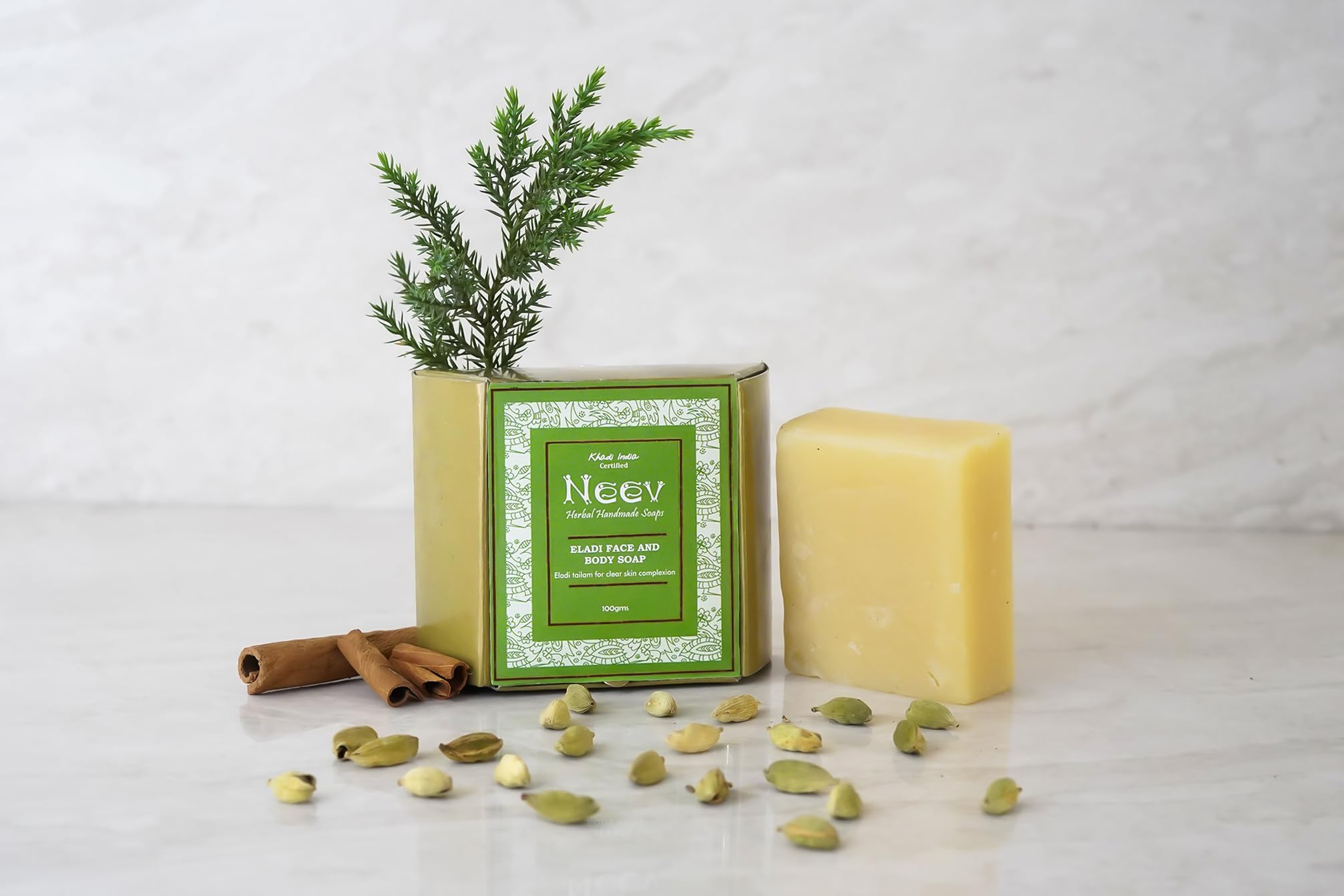 Neev Eladi Natural Face and Body Soap Bar for Sensitive Skin | Organic Cleansing & Moisturizing | Perfect for Daily Skincare & Bath Routine