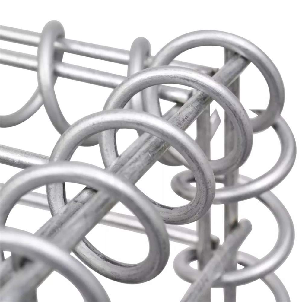 BLUECC Galvanized Steel U-Shape Gabion Planter Basket - 141.7