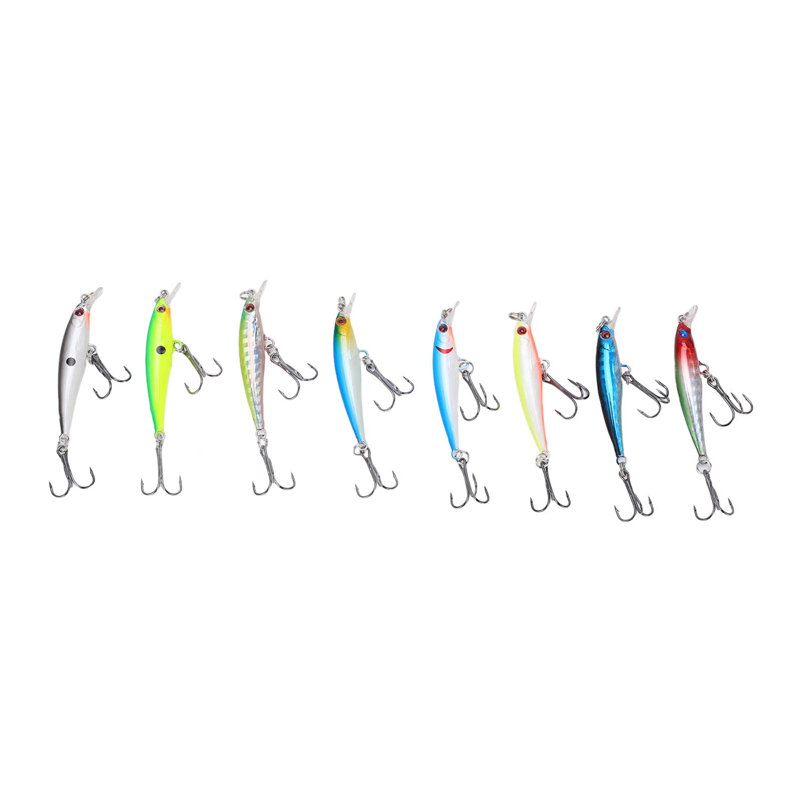 Ubersweet® Minnow Fishing Lure - 8PCS Sinking Hard Bait with High Resolution for Saltwater & Freshwater Fishing - Perfect for Bass, Trout, and Walleye - Ideal for Riverside, Lake, and Ocean Fishing Adventures