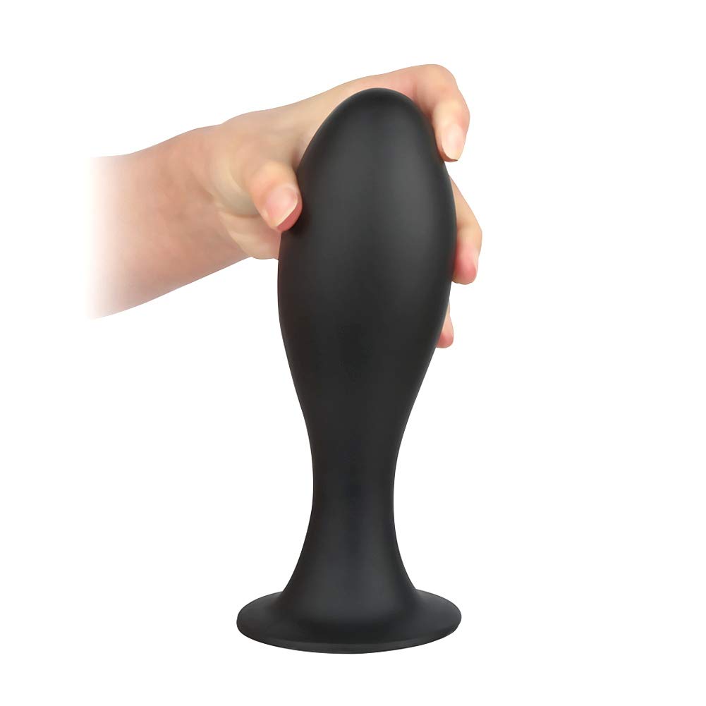 Premium Large Anal Plug with Suction Cup - Soft Liquid Silicone Prostate Massager for Men & Women - Couples Sex Toy for Enhanced Pleasure & Anal Stretching - Perfect for Solo Play, Partnered Intimacy & BDSM Exploration