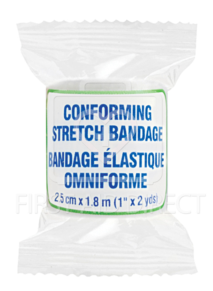 Conforming Stretch Bandage 2.5 cm x 1.8 m - Self-Adhesive Medical Wrap for First Aid, Sports Injuries & Wound Care - Ideal for Sprains, Strains & Post-Surgical Support
