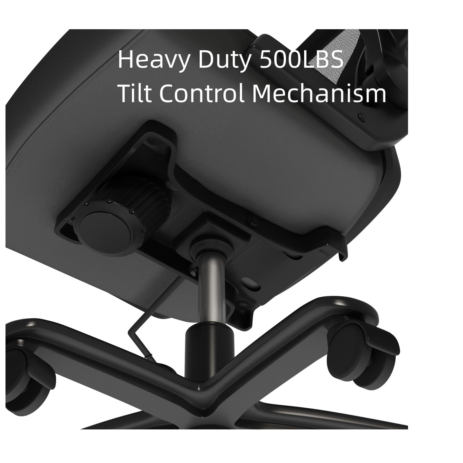 Big and Tall Office Chair 500 lbs - Heavy Duty Ergonomic Desk Chair with Adjustable Lumbar Support & Wide Mesh Seat - Oversized Black Computer Chair for Heavy People - Perfect for Home Office, Gaming, and Long Work Sessions