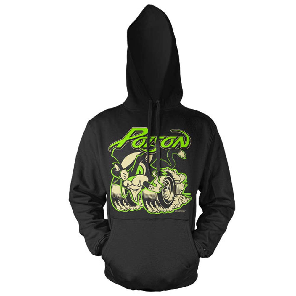 Official Licensed Poison Hoodie for Men - Black, Large Size | Comfortable Pullover Sweatshirt for Casual Wear, Street Style & Outdoor Activities