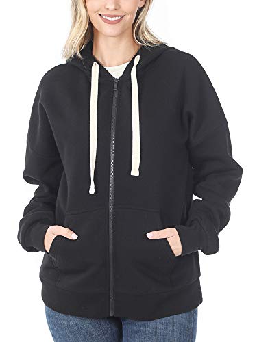 KOGMO Women's Fleece Hoodie Jacket with Kangaroo Pockets - Cozy Winter Pullover for Casual Outfits & Outdoor Activities