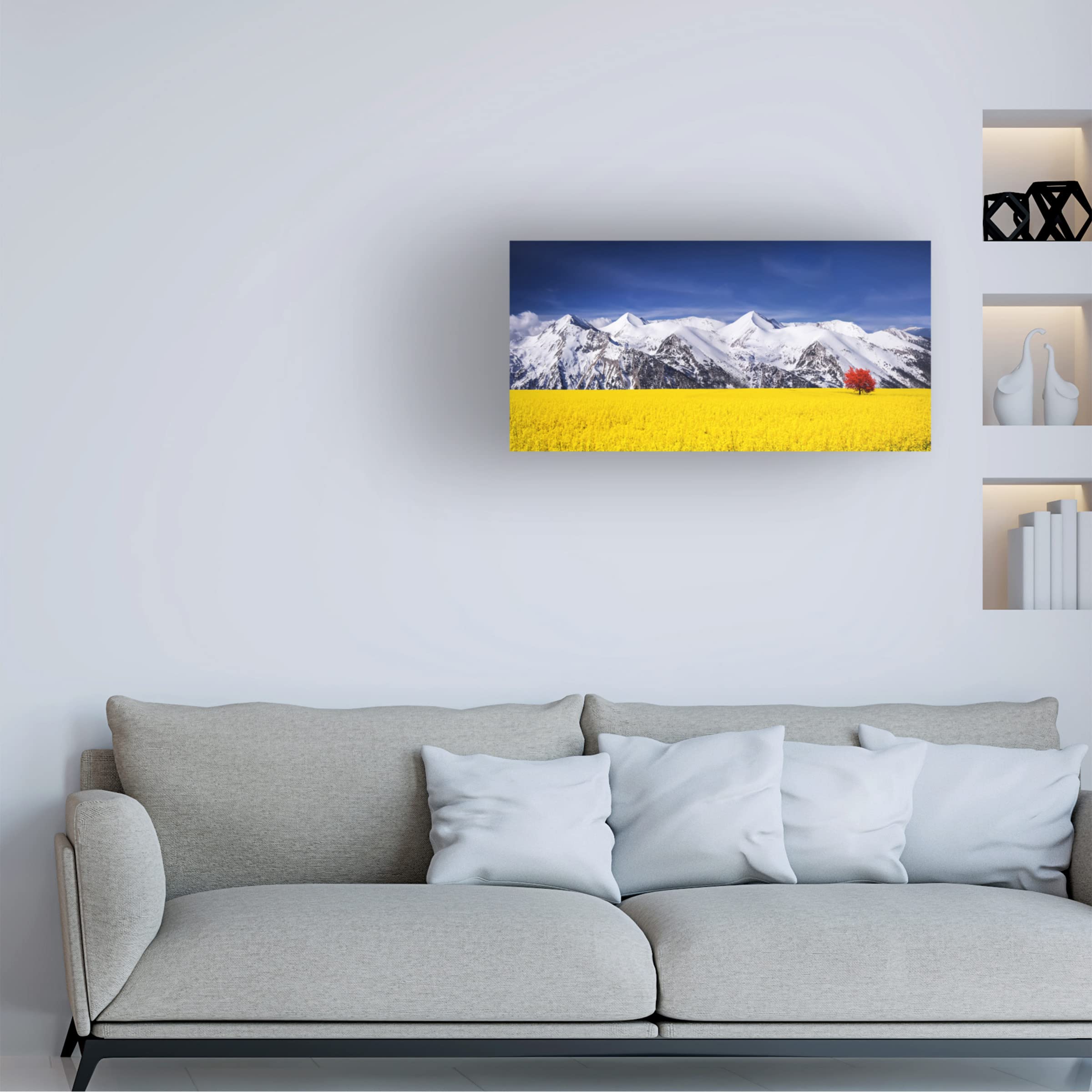 Bess Hamiti 'Orange Tree' Canvas Art Print - Modern Wall Decor for Living Room, Bedroom & Office - Trademark Fine Art Collection