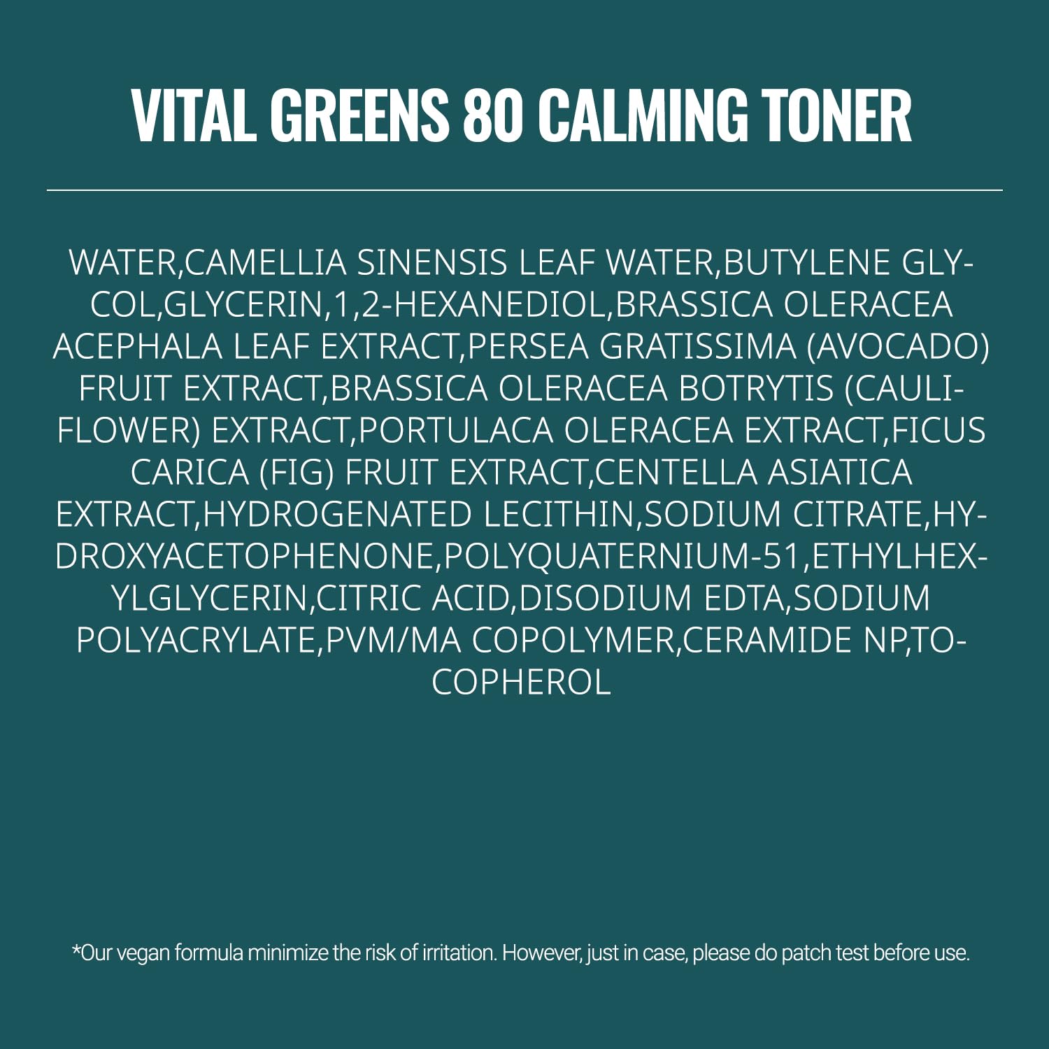 ASNO Vital Greens 80 Calming Toner for Acne & Pimple Relief | Soothing Essence with Superfoods (Kale, Avocado, Green Tea, Cauliflower) & Ceramide | Hydrating Facial Toner for Sensitive & Oily Skin | Perfect for Daily Skincare Routine & Post-Workout Refresh