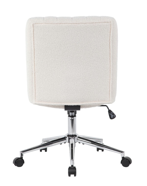 Ergonomic Boss Armless Task Chair - Adjustable Height Office Chair for Home & Workspace - Comfortable Mesh Back Support for Long Hours Sitting