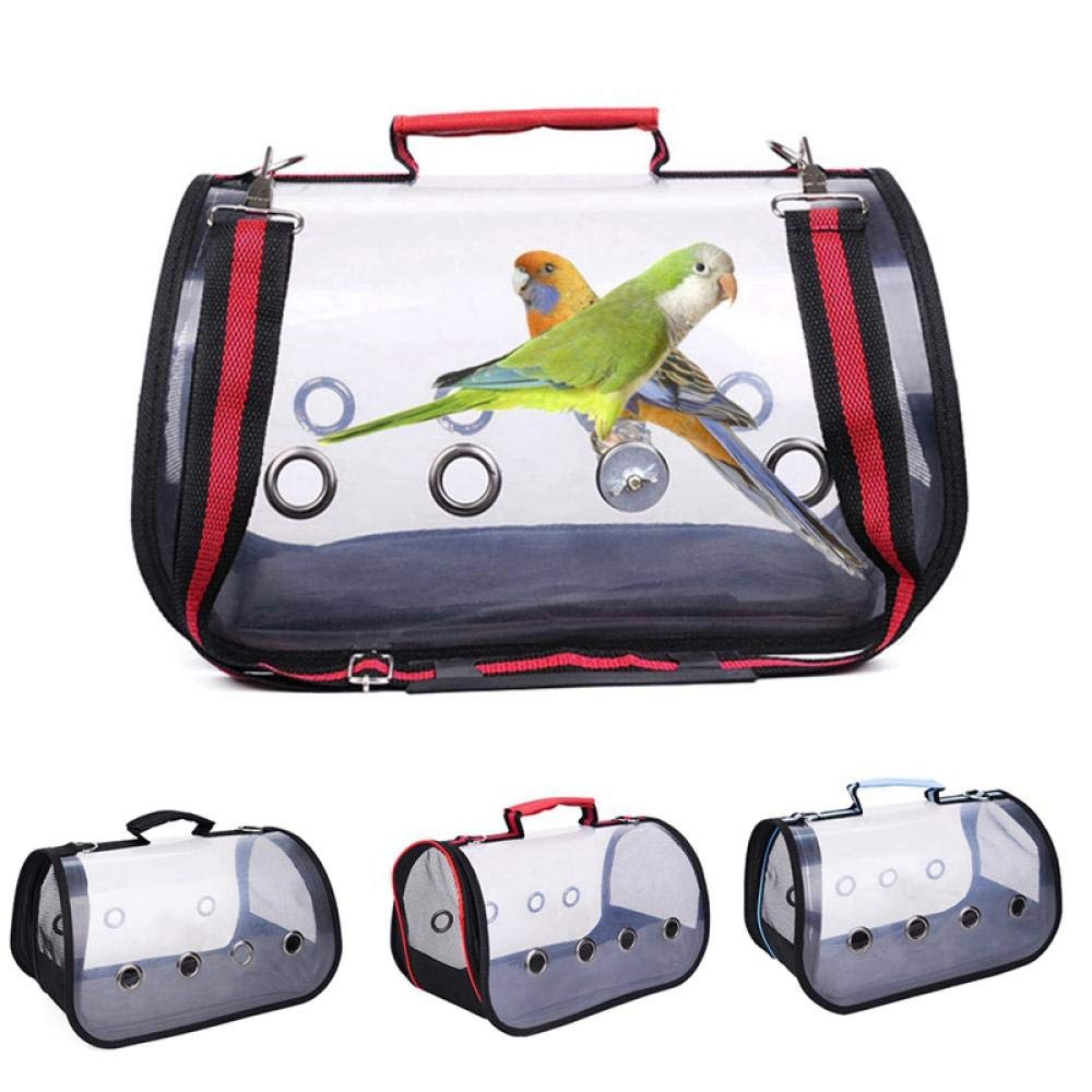 Small Bird Carrier Cage - Portable & Breathable Travel Carrier for Parrots & Small Birds - 3Pcs Black Backpack Style - Perfect for Vet Visits, Outdoor Adventures & Air Travel