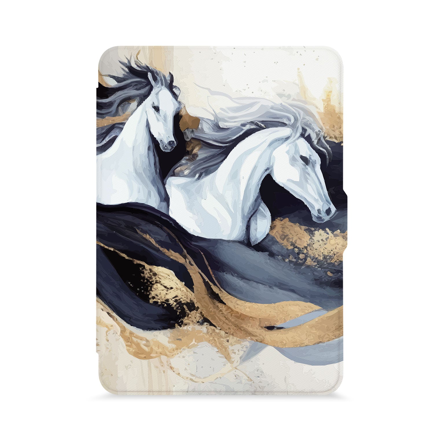 Premium Kindle Case with Horses Design - Durable Protective Cover for Kindle E-Reader - Perfect for Reading at Home, Travel & Outdoor Adventures