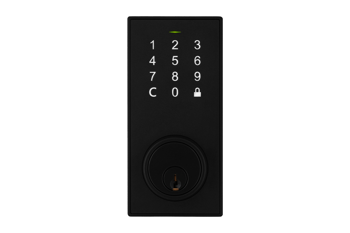 Smart Bluetooth Deadbolt Lock - Keyless Entry with Touchpad & App Control - Matte Black - Secure Your Home with Remote Access & Auto-Lock