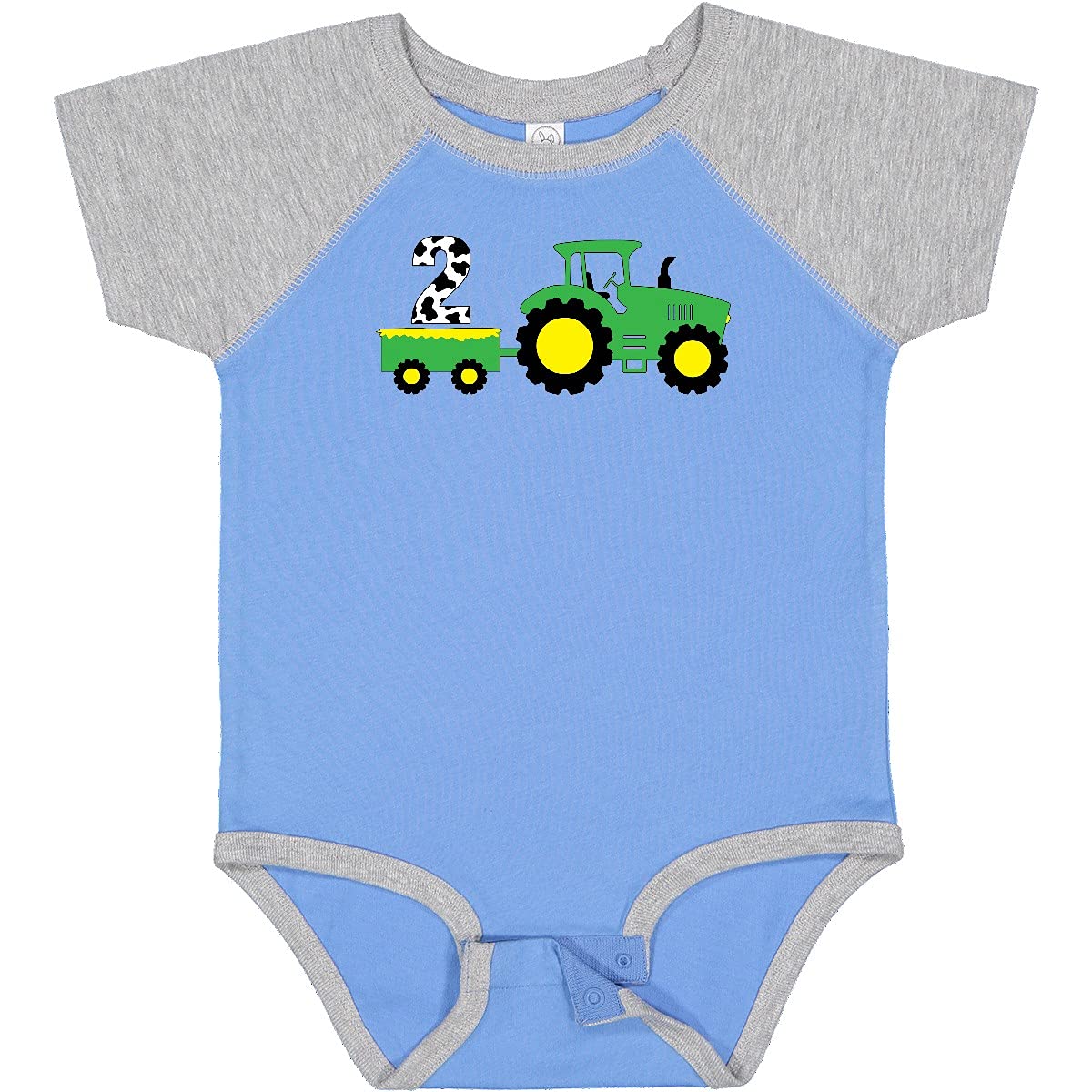 Inktastic Second Birthday Tractor Baby Bodysuit - Cute Farm-Themed Outfit for Toddlers' 2nd Birthday Party & Photo Shoots
