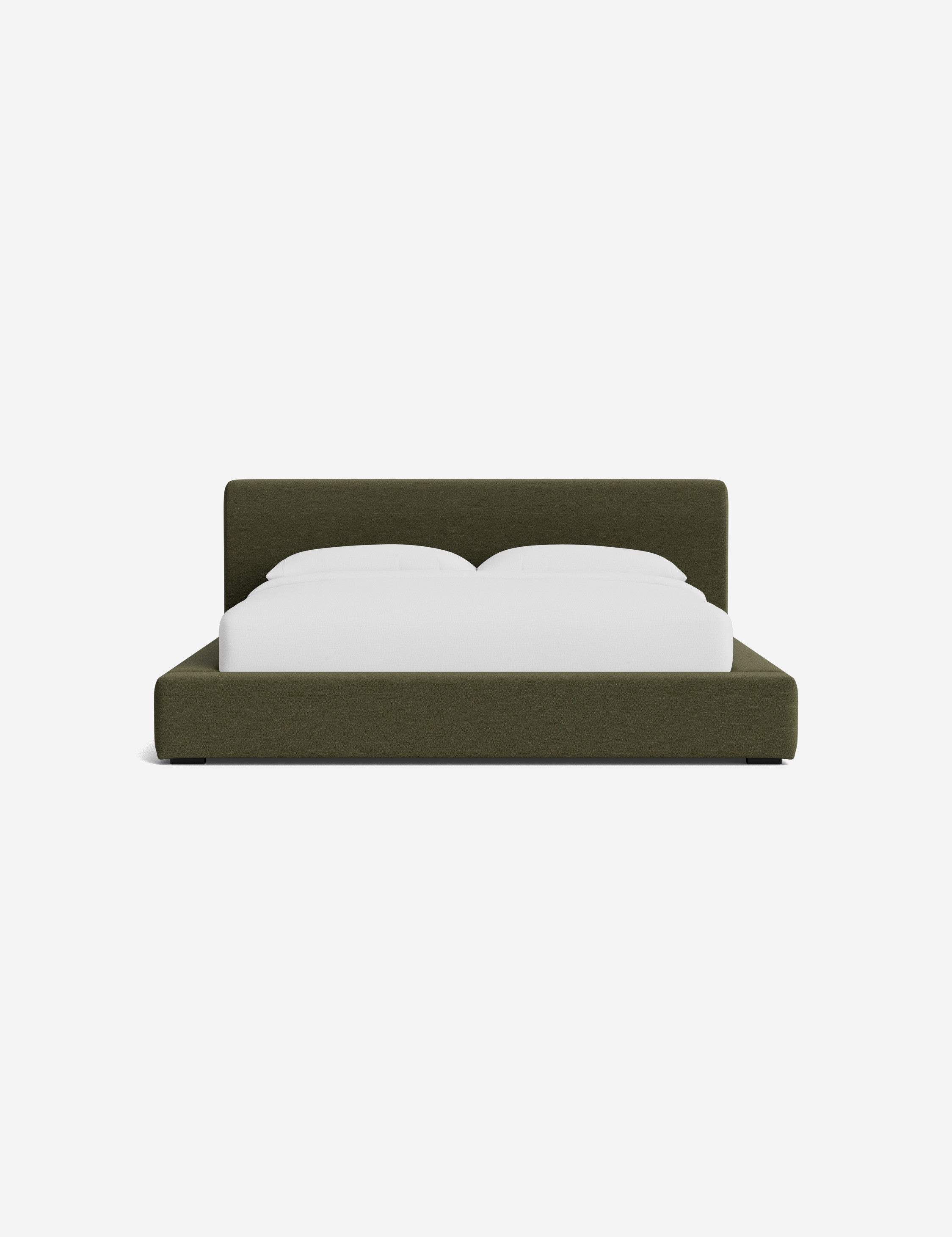 Clayton Platform Bed Frame - Queen Size, Modern Minimalist Wooden Bed with Sturdy Slat Support - Perfect for Bedroom, Guest Room, or Studio Apartment