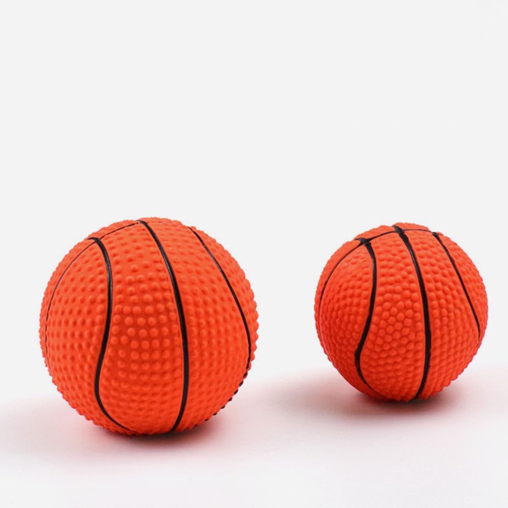 Durable Squeaky Basketball Dog Chew Toy - Interactive Pet Molar Toy for Teeth Cleaning & Playtime - Perfect for Fetch, Training & Indoor/Outdoor Play