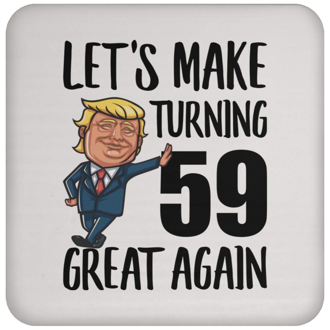 59th Birthday Gift Ideas for Men & Women Born in 1960 - Funny 59 Year Old Present - Personalized Coaster Set - Perfect for Christmas, Retirement Party & Milestone Celebrations