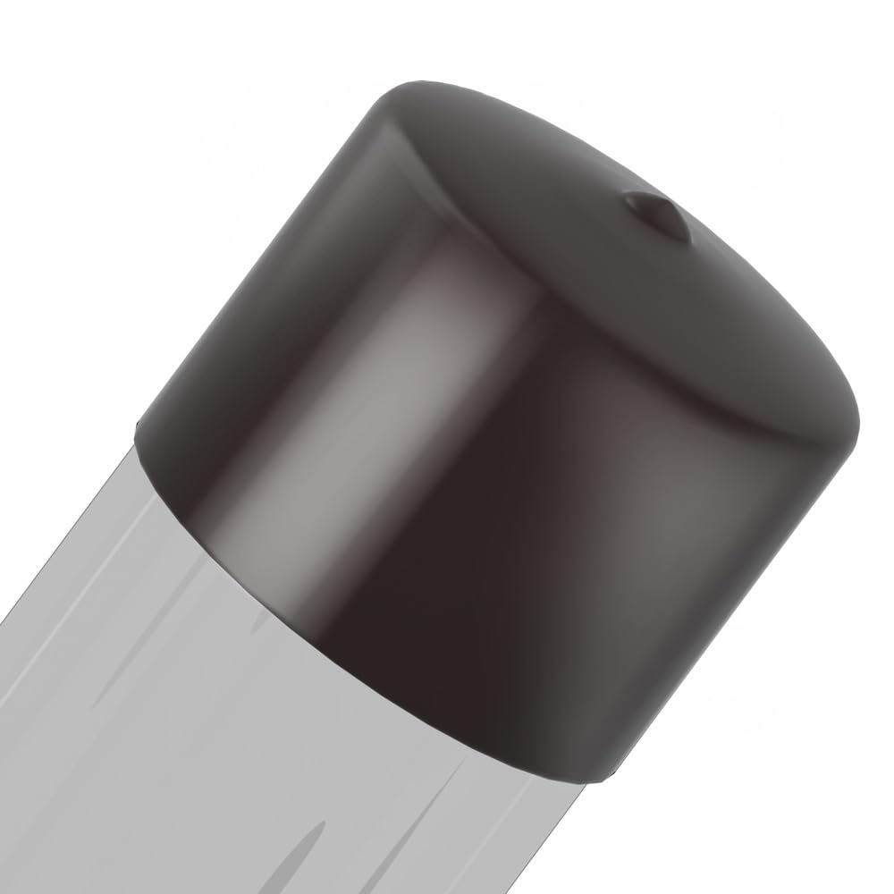 1.5 Inch Sealed Bottom Round PETG Containers 10.187 Inch Long - Pack of 50 with 1.625 X 1-1/2 Inch Standard Black Caps (50 Pack) - Ideal for Food Storage, Laboratory Use & Craft Organization