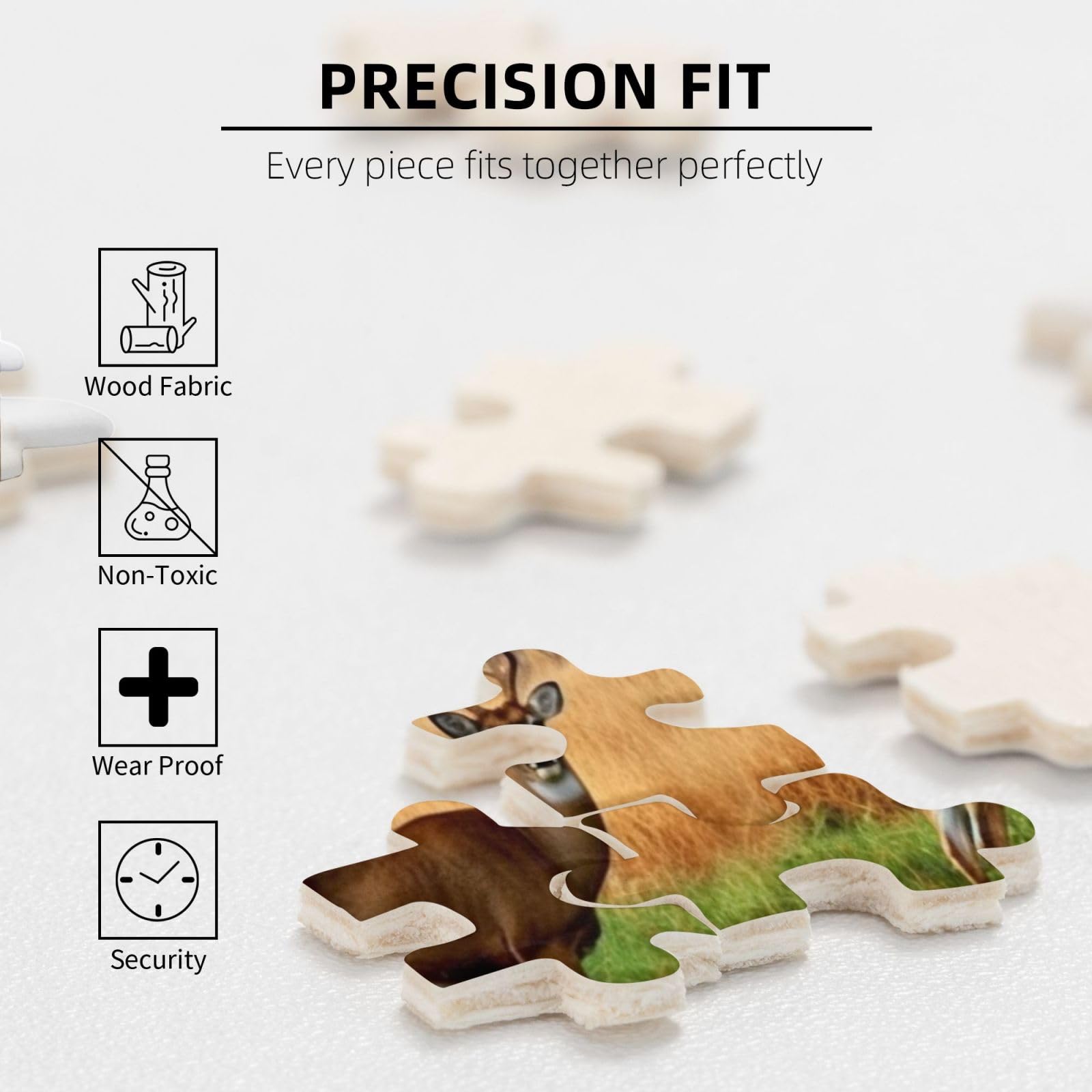 500-Piece Farm with Deer Jigsaw Puzzle - Wooden Personalized Photo Puzzle for Adults, Classic Family Game - Perfect for Weddings, Birthdays & Valentine's Day Gifts (20.4
