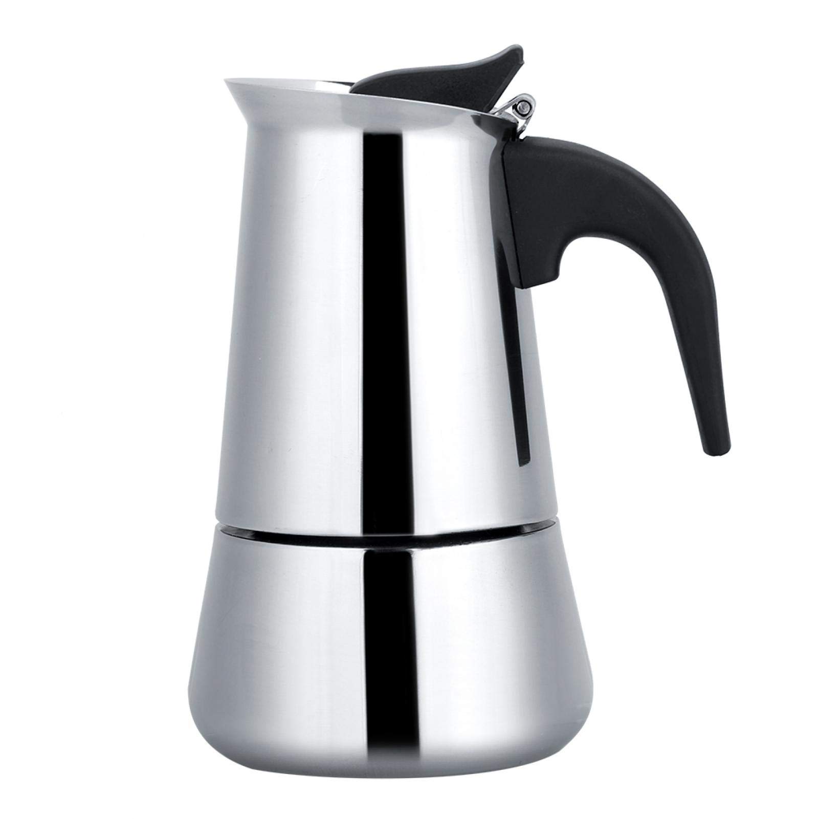 Premium Stainless Steel Moka Pot Espresso Maker - Stovetop & Electric Coffee Maker for Rich Italian Coffee | Perfect for Home, Office, Camping & Travel | Durable Portable Espresso Machine