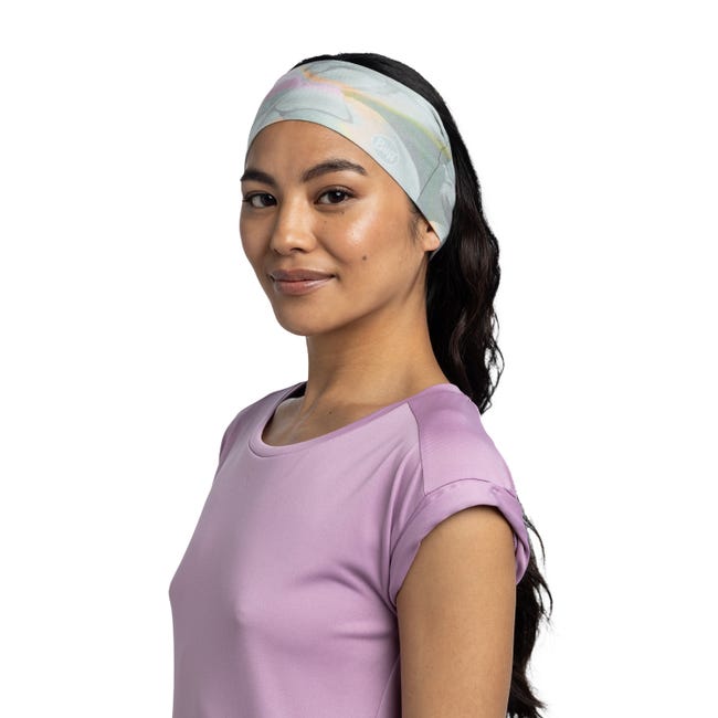BUFF Coolnet UV Ellipse Headband - Moisture Wicking, Sun Protection for Running, Hiking & Outdoor Sports - Emerald Seagrove Green