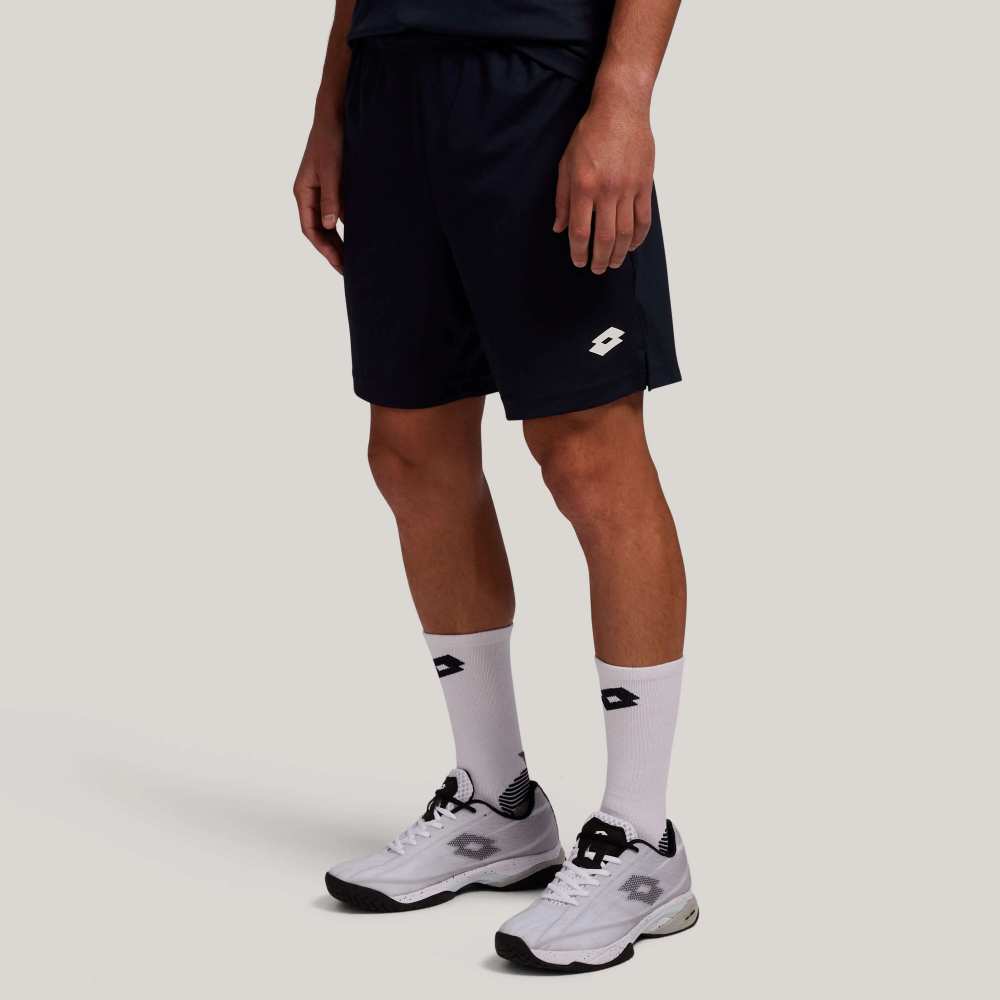 Lotto Men's Squadra II 7-Inch Athletic Shorts - Black - Perfect for Running, Gym Workouts & Casual Wear