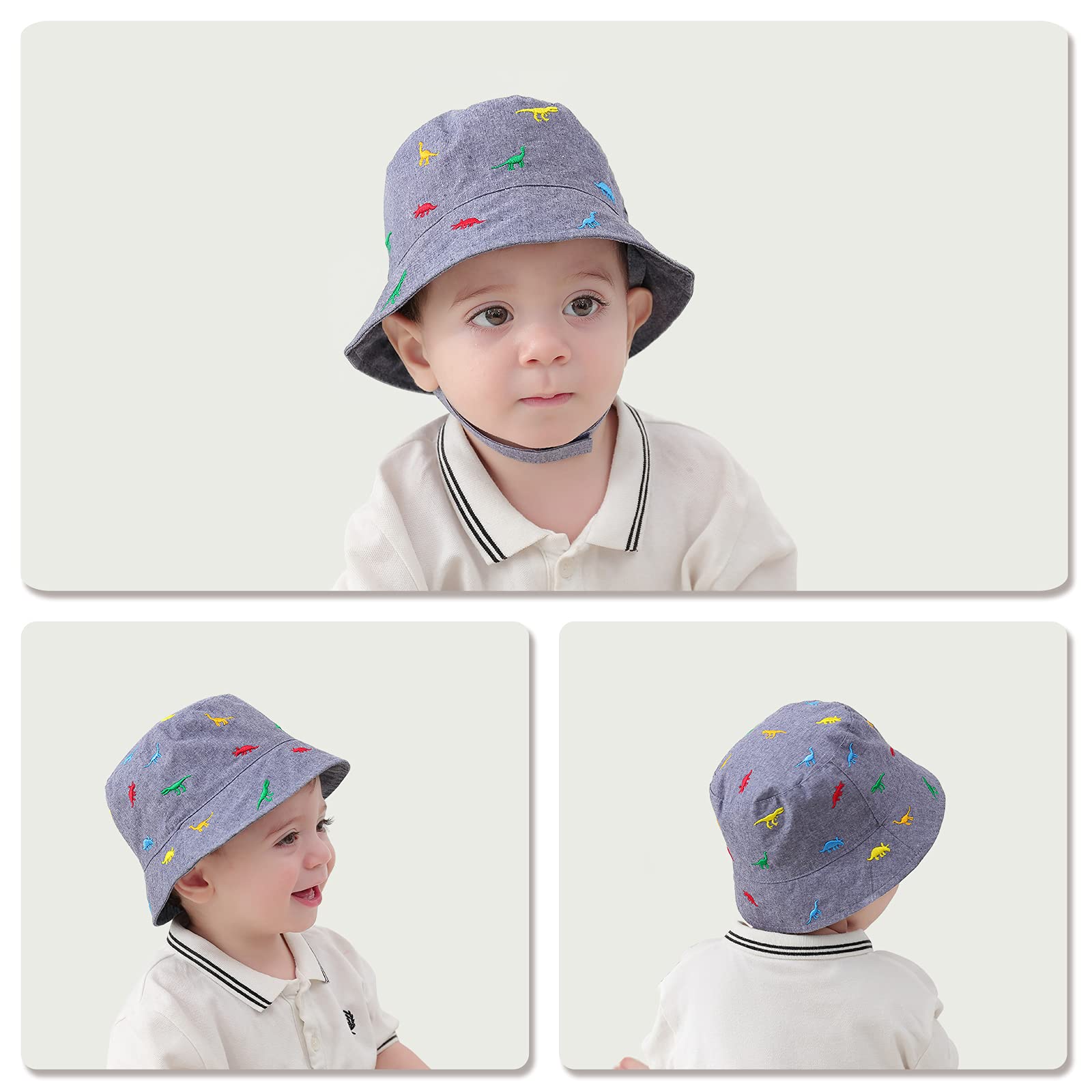UPF 50+ Baby Sun Hat for Boys & Girls - Breathable Toddler Summer Bucket Hat with Wide Brim - Perfect for Beach, Pool, Outdoor Play & Sun Protection