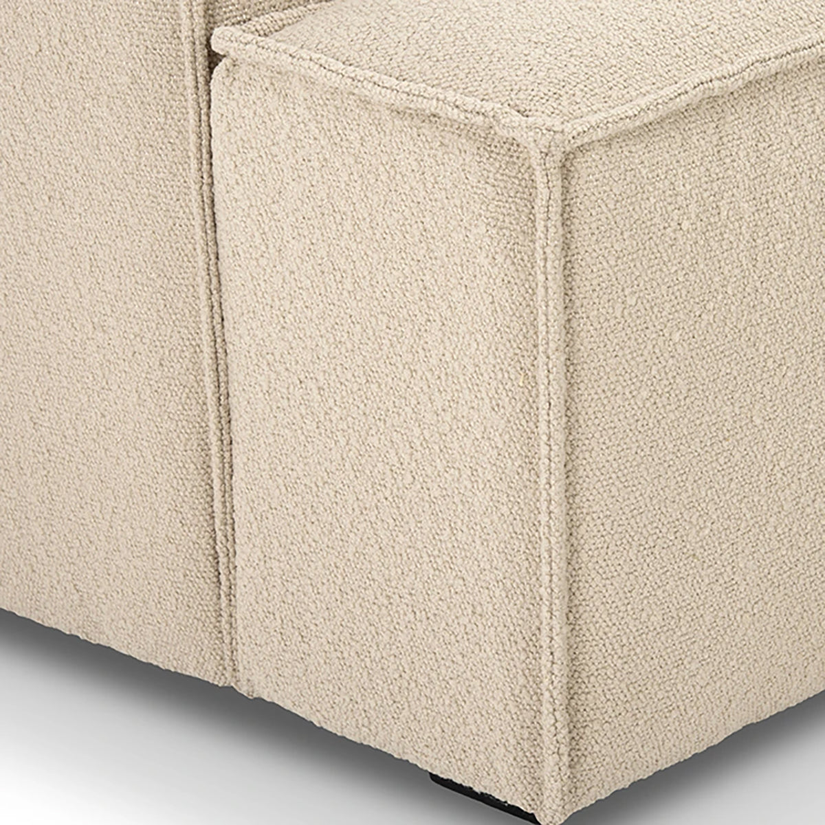 Daphne Boucle 1-Seater Left Arm Modular Sofa - Modern Compact Loveseat for Small Spaces, Apartments & Cozy Living Rooms
