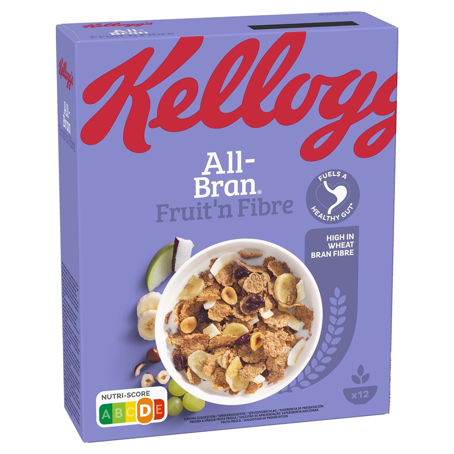 Kellogg's Fruit 'n Fibre Breakfast Cereal - 375g | High Fiber & Fruit Flavored | Perfect for Healthy Mornings & Family Breakfast