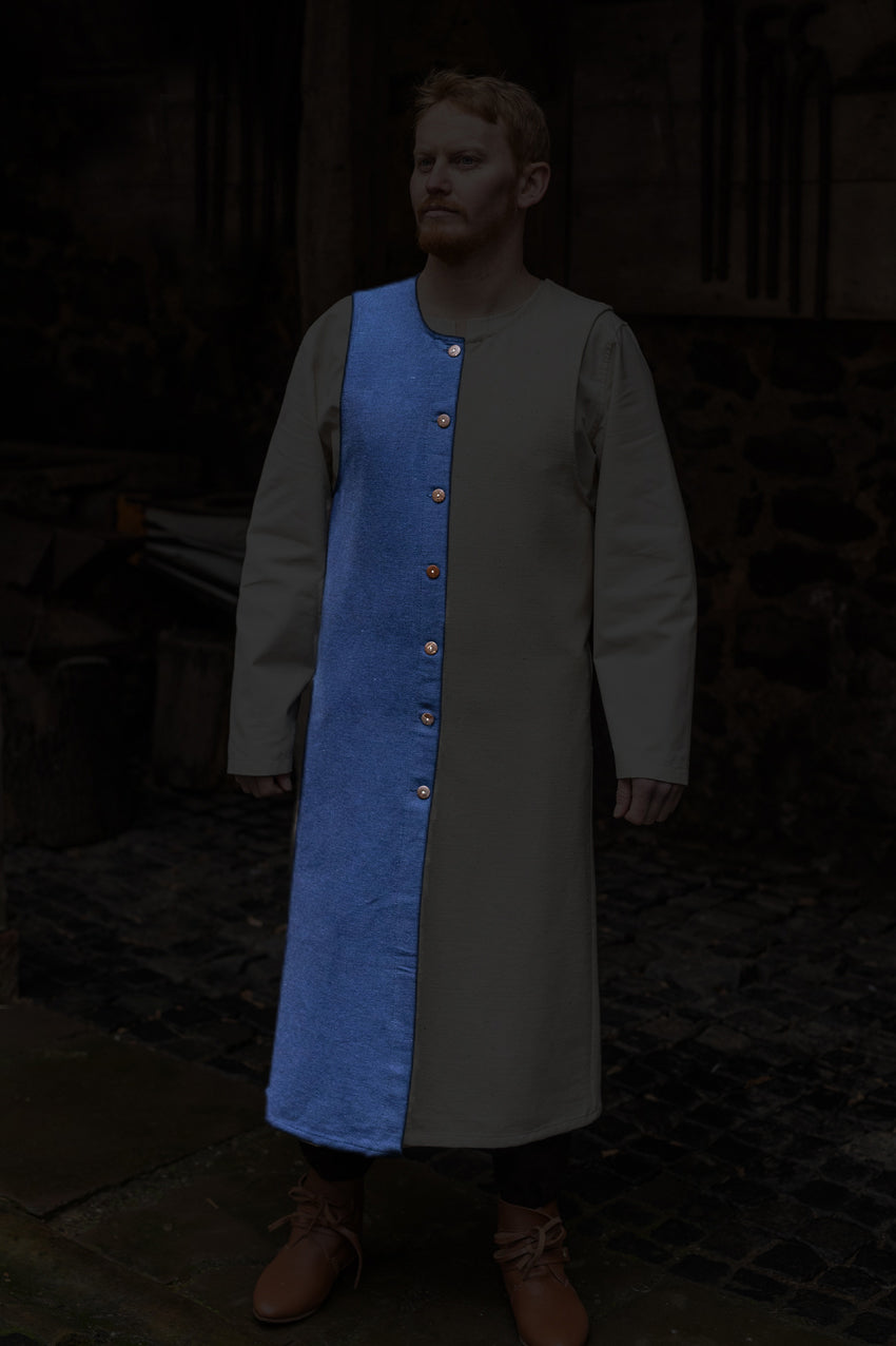 Right Side Tabard Auderic Blue - Premium Quality Tabard for Cosplay, LARP, and Medieval Costumes | Perfect for Renaissance Fairs, Theater Performances, and Historical Reenactments
