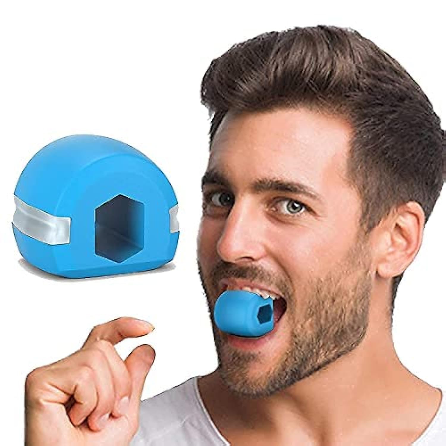 **Meetzone Jawline Exerciser for Men & Women - Facial Chin & Mouth Trainer, Jaw Toner & Shaper Ball - Strengthen Jaw Muscles for Defined Face (1pc, Multicolor) - Perfect for Home Gym, Office & Travel**