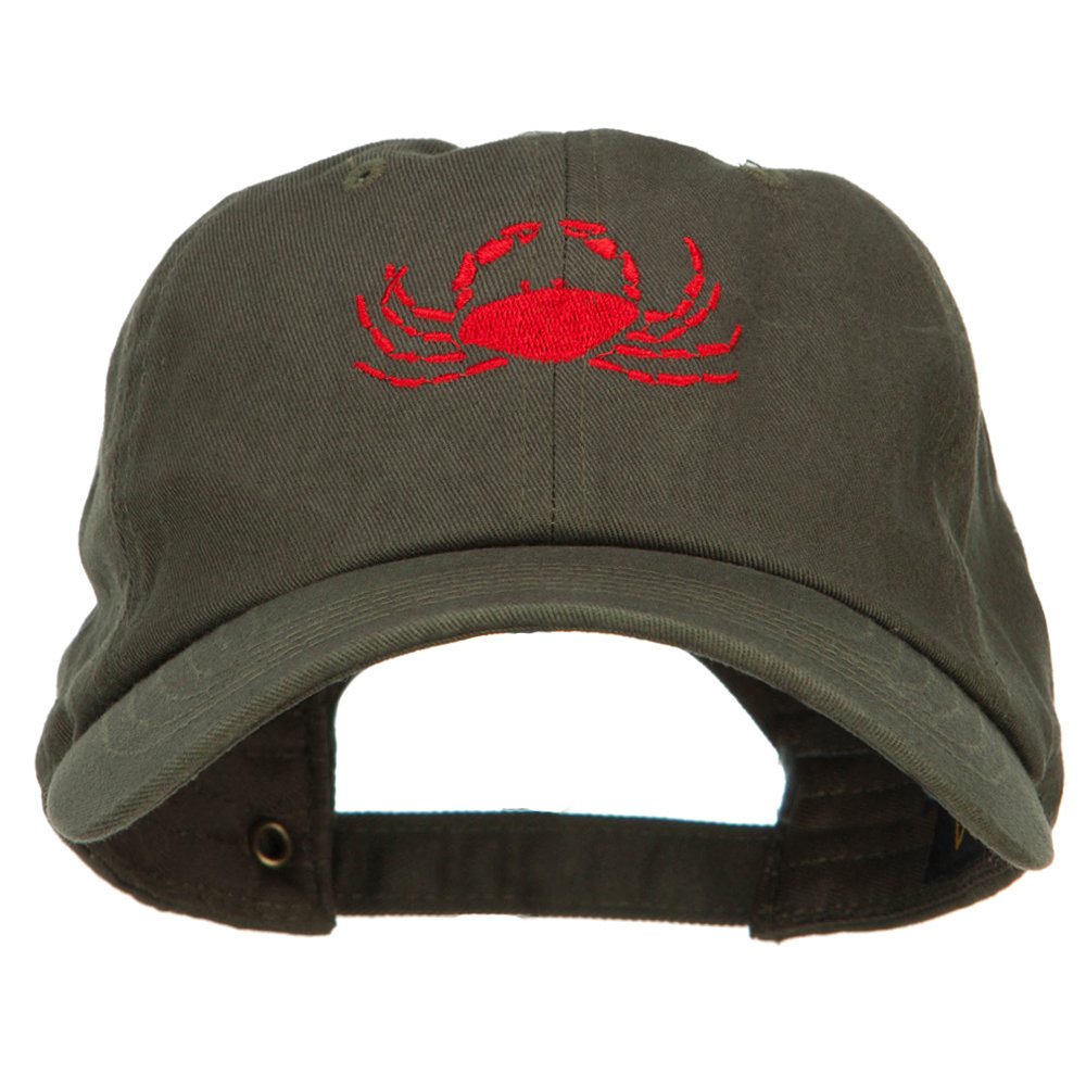 e4Hats.com Crab Embroidered Unstructured Baseball Cap - Stylish Summer Hat for Beach, Fishing & Outdoor Activities