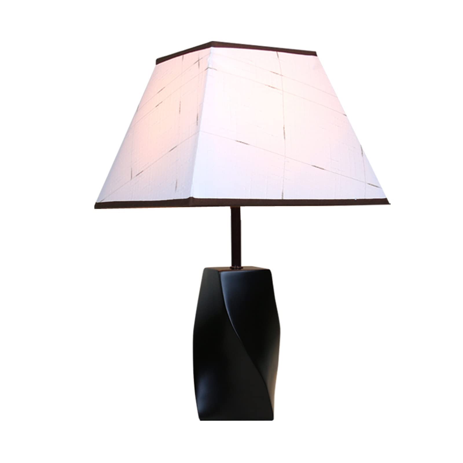 Modern Wooden LED Desk Lamp with Glass Shade - 18.5