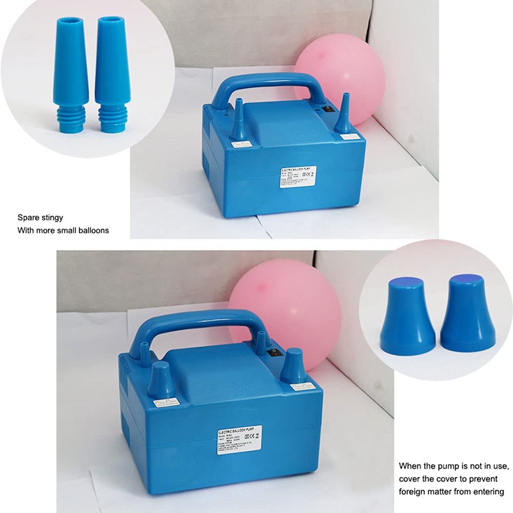 800W Dual Nozzle Electric Balloon Blower Pump - 110V/220V Fast Inflation for Parties, Birthdays, Weddings & Events | Portable Air Pump for Balloon Decorations, Arch Backdrops & Party Supplies
